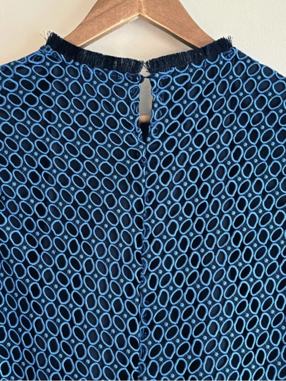 Sportmax Code Blue Modern Minimalist Eyelet Shift Dress Large - Picture 6 of 9